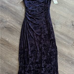 Taylor Deep Purple Floral Maxi Dress
